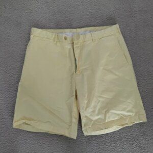 Peter Millar 38 x 9 Mens Shorts Yellow 100% Cotton Woven Casual MS15B40